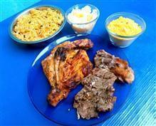 MISTO (CARNE E COXA DE FRANGO) NA BRASA PARA 1 PESSOA